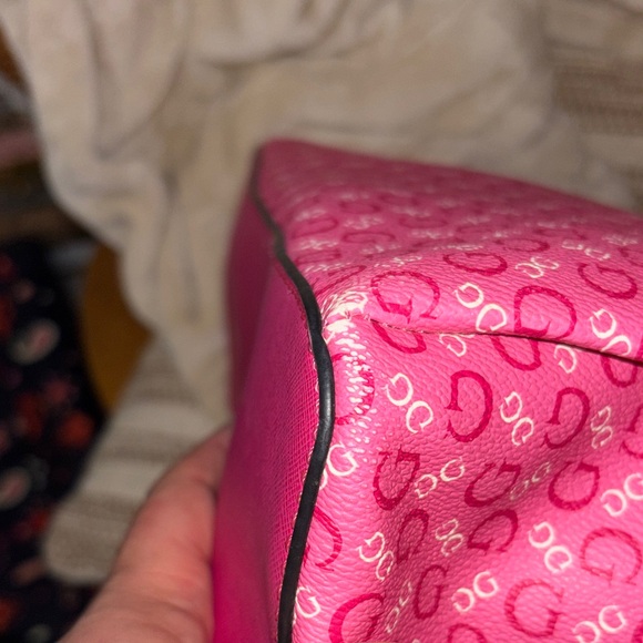Guess Pink Patterned Satchel - Picture 6 of 11